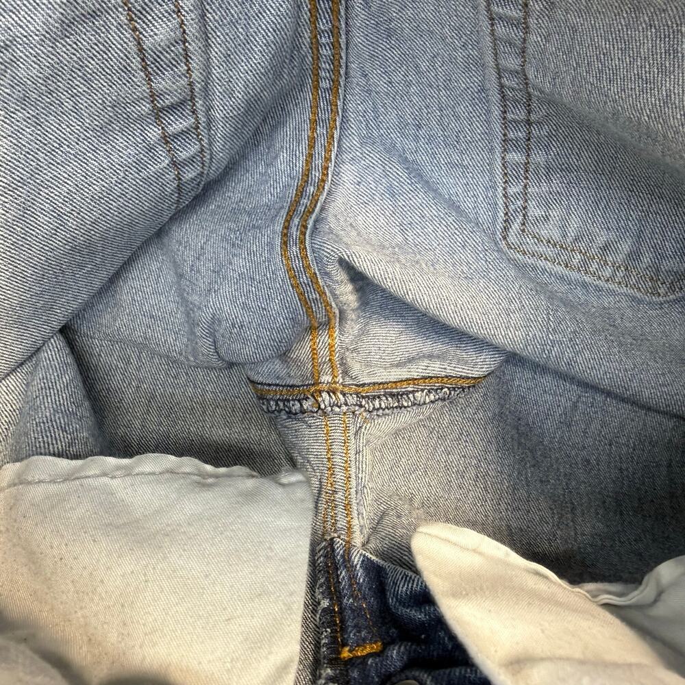 Levi's Premium Wedgie Straight Jeans Women's 25 (2) Blue Big E Button Fly EUC - Picture 12 of 16